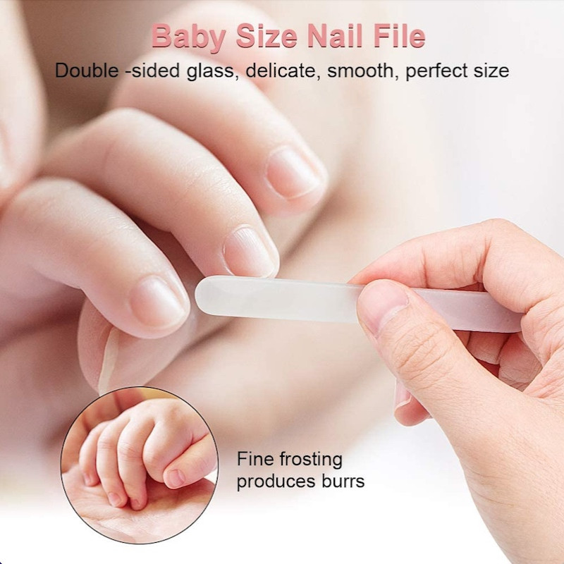 High Quality Baby Manicure Pedicure Kit Nail Clipper Scissor Tweezer Nail File Bear Nasal Aspirator Set for Newborn Infant Toddler PINK